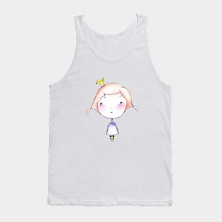 Girl with a bird Tank Top